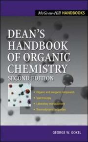 Cover of: Dean's handbook of organic chemistry by George W. Gokel