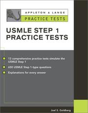 Cover of: Appleton & Lange Practice Tests for the USMLE Step 1 | Joel S. Goldberg
