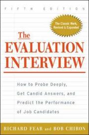 Cover of: The evaluation interview by Richard A. Fear