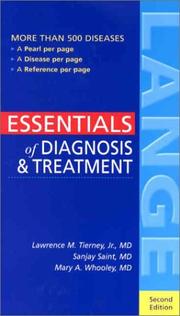 Cover of: Essentials of Diagnosis & Treatment by Lawrence M. Tierney, Sanjay Saint, Mary A. Whooley