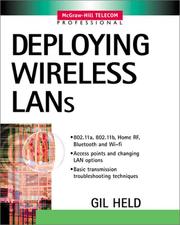 Cover of: Deploying wireless LANs by Gilbert Held