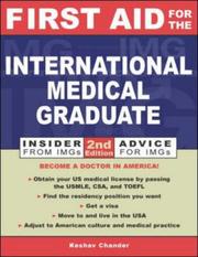 Cover of: First Aid for the International Medical Graduate by Keshav Chander