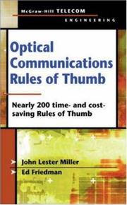 Cover of: Optical Communications Rules of Thumb