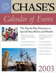 Cover of: Chase's Calendar of Events 2003  by 