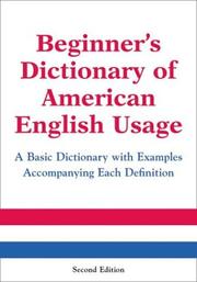 Cover of: Beginner's Dictionary of American English Usage, Second Edition by Peter Collin