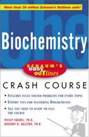 Cover of: Schaum's Easy Outline of Biochemistry by Philip W. Kuchel, Philip W. Kuchel