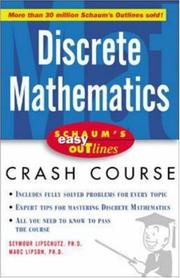 Cover of: Schaum's Easy Outline of Discrete Mathematics by Marc Lipson
