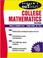 Cover of: Schaum's outline of theory and problems of college mathematics