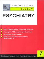 Cover of: Appleton & Lange Review of Psychiatry by Ivan Oransky