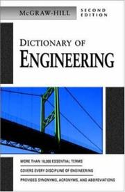 Cover of: McGraw-Hill dictionary of engineering.