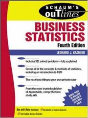 Cover of: Schaum's Outline of Business Statistics Fourth Edition by Leonard J. Kazmier, Kazmier, Kazmier