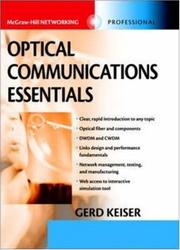 Cover of: Optical Communications Essentials (Telecommunications) by Gerd Keiser