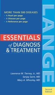 Cover of: Essentials of Diagnosis & Treatment, 2nd ed. (Book & PDA Combo) by Lawrence M. Tierney, Sanjay Saint, Mary Whooley
