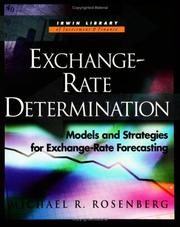 Cover of: Exchange Rate Determination (Irwin Library of Investment & Finance.) | Michael Rosenberg