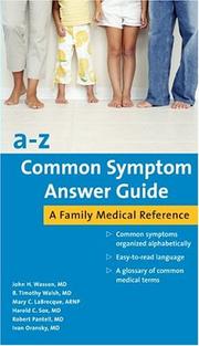 Cover of: A-Z common symptom answer guide by John Wasson ... [et al.].