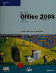 Cover of: Microsoft Office 2003 Advanced by Sandra Cable, Connie Morrison