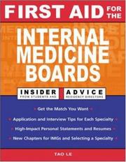 Cover of: First Aid for the Internal Medicine Boards (First Aid Series)