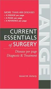 Cover of: Current Essentials of Surgery