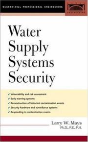 Cover of: Water Supply Systems Security by Larry W. Mays
