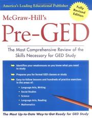 Cover of: McGraw-Hill's Pre-GED  by Judith Gallagher, McGraw-Hill's GED, McGraw-Hill's GED, McGraw-Hill's GED