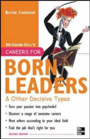 Cover of: Careers for Born Leaders & Other Decisive Types, Second edition (Careers for You Series)