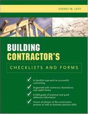 Cover of: Building contractor's checklists and forms