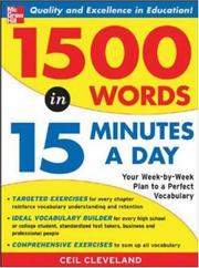 Cover of: 1500 words in 15 minutes a day | Ceil Cleveland