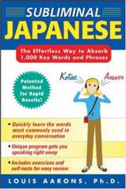 Cover of: Subliminal Japanese (3CDs + Guide) (Patented Method for Rapid Learning!)