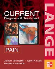 Cover of: Current Diagnosis & Treatment of Pain (Lange Current) by Jamie H Von Roenn, Michael Preodor
