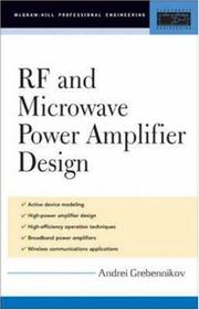 Cover of: RF and Microwave Power Amplifier Design (McGraw-Hill Professional Engineering)