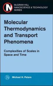 Cover of: Molecular Thermodynamics and Transport Phenomena (Nanoscience and Technology) by Michael H. Peters, Michael H. Peters