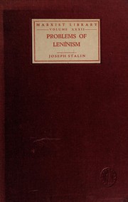Cover of: Problems of Leninism