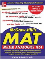 Cover of: McGraw-HIll's MAT by Kathy Zahler