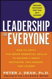 Cover of: Leadership for Everyone by Peter J. Dean