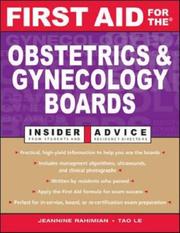 Cover of: First Aid for the Obstetrics & Gynecology Boards (First Aid Series)