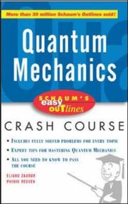 Cover of: Schaum's Easy Outline of Quantum Mechanics (Schaum's Easy Outline) by Eliahu Zaarur, Phinik Reuven