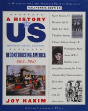 Cover of: A History of US : Reconstructing America 1865-1890: A History of US- Book 7