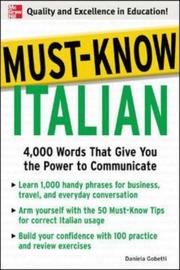 Cover of: Must-Know Italian by Daniela Gobetti