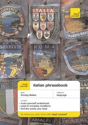 Cover of: Teach yourself Italian phrasebook by Vincent Edwards