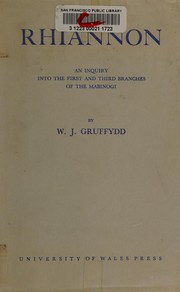 Cover of: Rhiannon by W. J. Gruffydd