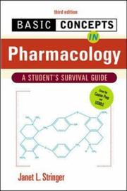 Cover of: Basic Concepts in Pharmacology by Janet L. Stringer, Janet L. Stringer