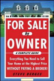 Cover of: For Sale by Owner: A Complete Guide by Steve Berges