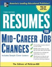 Cover of: Resumes for Mid-Career Job Changes, 3rd edition (Professional Resumes Series) | McGraw-Hill