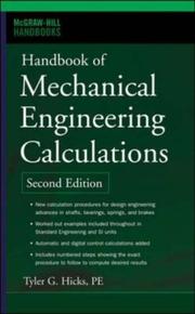 Cover of: Handbook of mechanical engineering calculations by Tyler Gregory Hicks