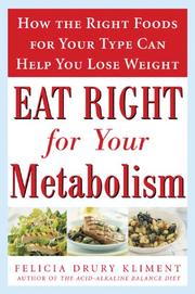 Cover of: Eat right for your metabolism