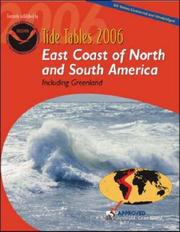 Cover of: Tide Tables 2006: East Coast of North and South America, Including Greenland (Tide Tables East Coast of North and South America)