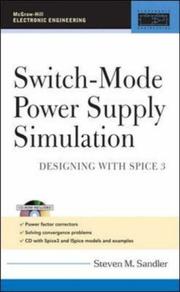 Cover of: Switchmode power supply simulation with PSpice and SPICE 3 by Steven M. Sandler