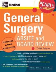 Cover of: General Surgery ABSITE and Board Review (Pearls of Wisdom)