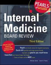 Cover of: Internal Medicine Board Review (Pearls of Wisdom) by Michael Zevitz, Scott H. Plantz