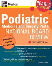 Cover of: Podiatric medicine and surgery part II by Kushner, Donald D.P.M.